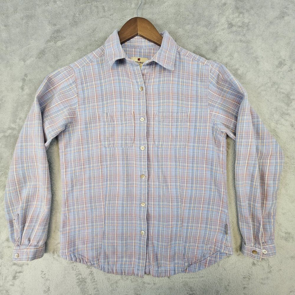 Woolrich Flannel Shirt Small Plaid Multicolor Long Sleeve Western Ranch‎ Cowgirl